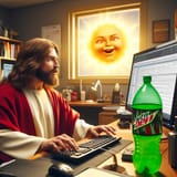 ai_art_jesus_christ_computer_terminal_mountain_dew_save_sol_baby_yellow_sun
