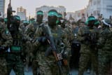 al qssam brigades (hamas) chads celebrate their victory