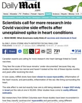 2025-01-27 Scientists call for more research into COVID-19 Vaccine side effects after unexplained spike in heart conditions - Vaxx Jab Injuries Myocarditis Pericarditis mRNA Proteins Science DailyMail