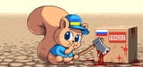 what does that squirrel have in that box