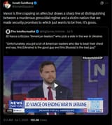 JonahDispatch 07-07-2025 Vance is fine crapping on allies but draws a sharp line at distinguishing between a murderous genocidal regime and a victim nation HD