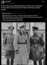 Thehistoriansqu 08-07-2025 Putin’s entire state-building mythology is based on the remolding of Russian history and its genocide of national minorities, past and present.