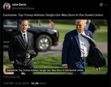 Exclusive, Top Trump Adviser Sergio Gor Was Born In the Soviet Union 08-07-2025 P1
