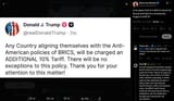 BohuslavskaKate 08-07-2025 Is he aware that R in BRICS stands for Russia and that he conveniently forgot to tariff it