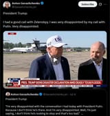 President Trump 06-07-2025 I had a good call with Zelenskyy. I was very disappointed by my call with Putin. Very disappointed. HD