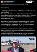 Q], Why not help Ukraine the same way you help Israel 06-07-2025 President Trump, I am helping Ukraine. I&#039;m helping it a lot. And it&#039;s a war HD