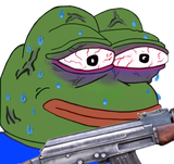 tired pepe gun