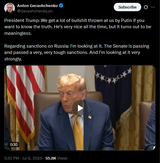 President Trump, We get a lot of bullshit thrown at us by Putin if you want to know the truth. He&#039;s very nice all the time, but it turns out to be meaningless 08-07-2025 HD