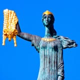 Statue of Medea and Golden Fleece in Batumi, Georgia_