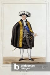 The Duke of Orléans deputy of the nobility 1789 in Collection of costumes, weapons and furniture to serve the history of the French revolution and the Empire by Horace de Viel-Castel, 19th century