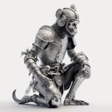silver-monkey-silver-suit-is-kneeling-ground_593294-5011