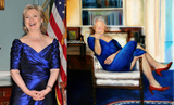 Bill clinton in dress Hillary in same dress