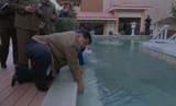 kim testing water to see if it is wet