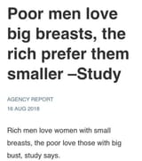Poor men like big breasts