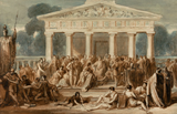 Hypatia-Teaching-Alexandria-watercolour-paper-Robert-Trewick