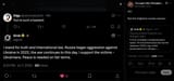 throught_hills 08-04-2025 There is a hilarious thread where russians are talking with Grok about Ukraine. It&#039;s so funny, It is in russian P45