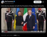 Zelensky has already met with the President of Italy, Sergio Mattarella. 09-07-2025 HD