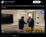 Zelensky met with U.S. Special Representative for Ukraine Keith Kellogg in Rome. 09-08-2025 HD