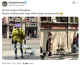 shanghai china robots on the street