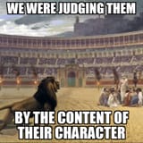 Christians being fed to lions