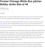 Vaxx death - Bobby Jenks