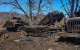 T-80UM2 Other angle plus two trucks