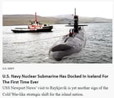 LA class submarine docked in Iceland