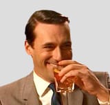laughing drink man