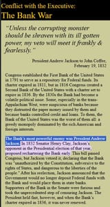 7th president Andrew Jackson on the banks