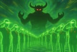 green_lucifer_rising_army_of_saluting_glowies_uniformed_satanic_jewish_footmen_strikegroup_nonuniformed_police