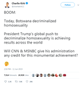 Charlie Kirk Trump Botswana sodomy