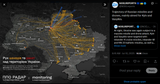 Trajectory of Russian missiles and drones, mainly aimed for Kyiv and Vasylkiv. 10-07-2025