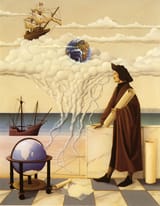 Henry the Navigator&#039;s vision, 1998, oil on canvas (80 x 100 cm, 31 x 39)