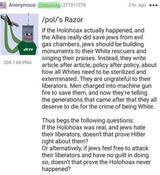 if the holocaust was real then did the jews deserve it