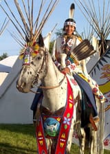 indian woman on horse