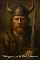 Viking Warrior Portrait from 800 AD