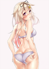 anime_anime_girls_Kantai_Collection_Yuudachi_KanColle_underwear_bra_ass_long_hair-1370623.jpg!d