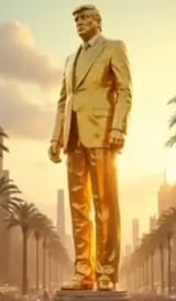 Gold Trump Statue