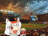 wolfgirl enjoying the game with a cold one