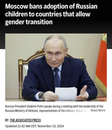 Putin protects children from lgbtq