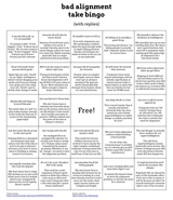 AI alignment bingo