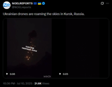Ukrainian drones are roaming the skies in Kursk, Russia. 10-07-2025