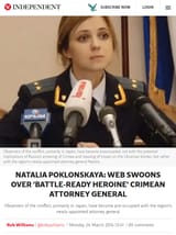 NATALIA POKLONSKAYA WEB SWOONS OVER &#039;BATTLE-READY HEROINE&#039; CRIMEAN ATTORNEY GENERAL