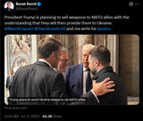 BarakRavid 11-07-2025 President Trump is planning to sell weapons to NATO allies with the understanding that they will then provide them to Ukraine