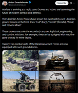 Warfare is evolving at a rapid pace. Drones and robots are becoming the future of modern combat and defense 11-07-2025 Liut, Termit , Ardal, Gnom-Miner