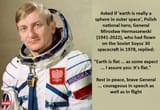 Gen Hermaszewski flat earth