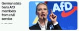 AfD banned from civil service