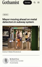 metal detectors subway NYC 