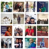 Grid of photos shows a variety of men and women in different poses