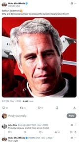 why are dems afraid to release the epstein files